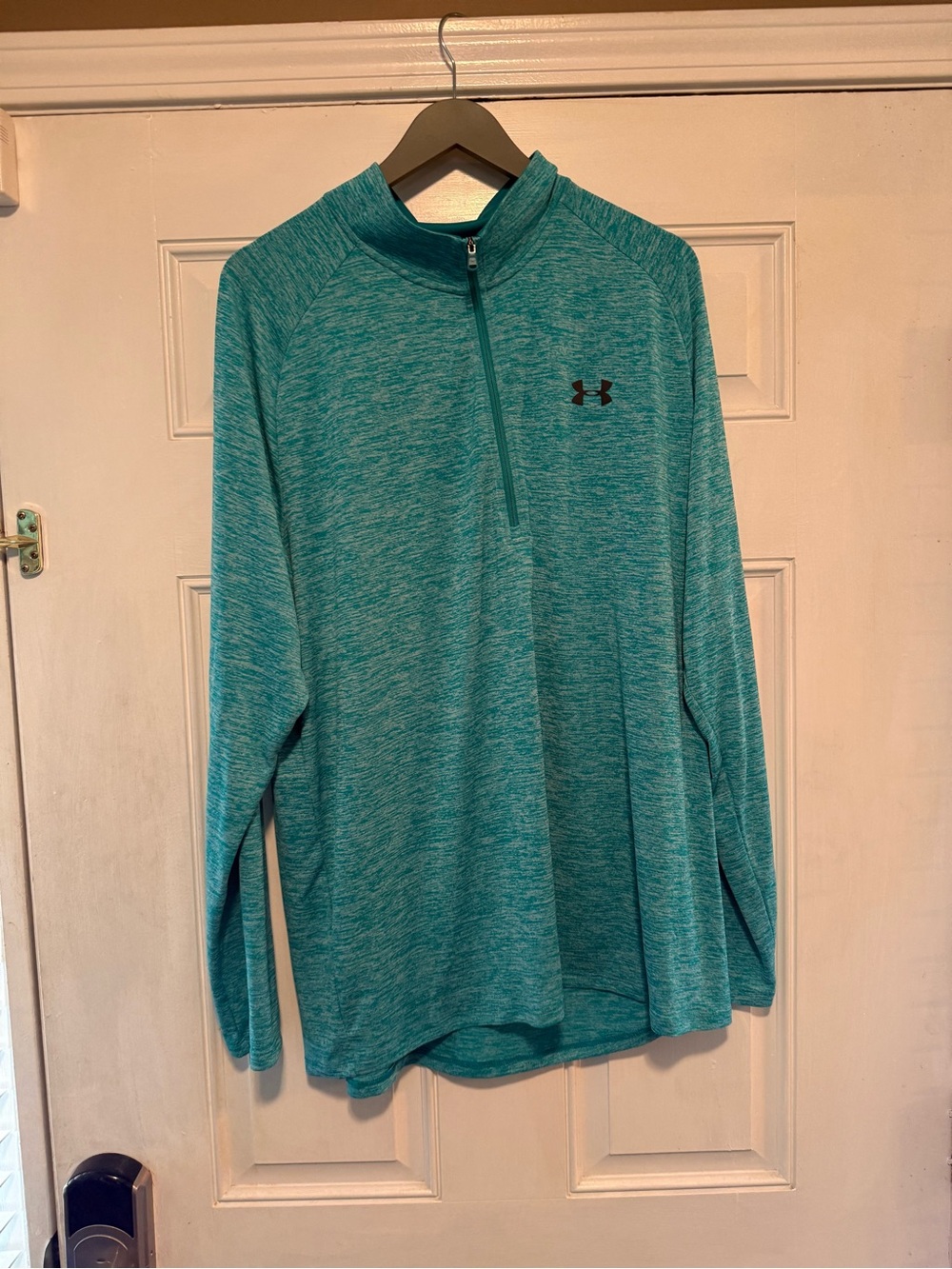 Under Armour Teal Space-Dye Quarter-Zip Pullover